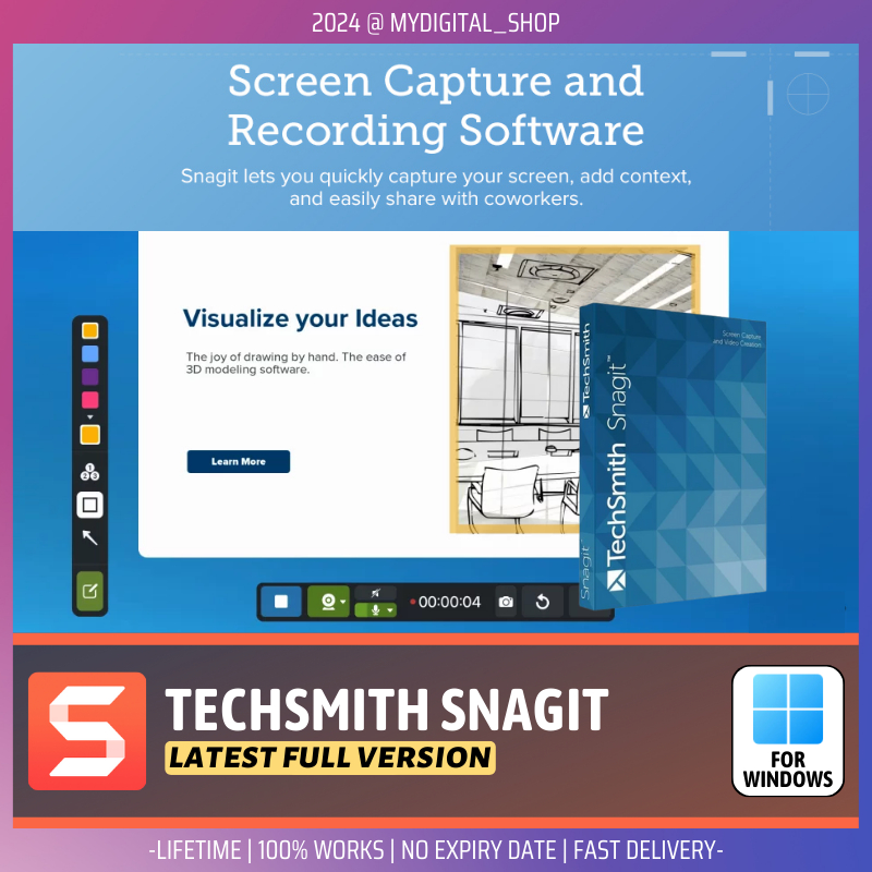 [Windows] TechSmith Snagit 2024 Screen Capture Tool Full Version
