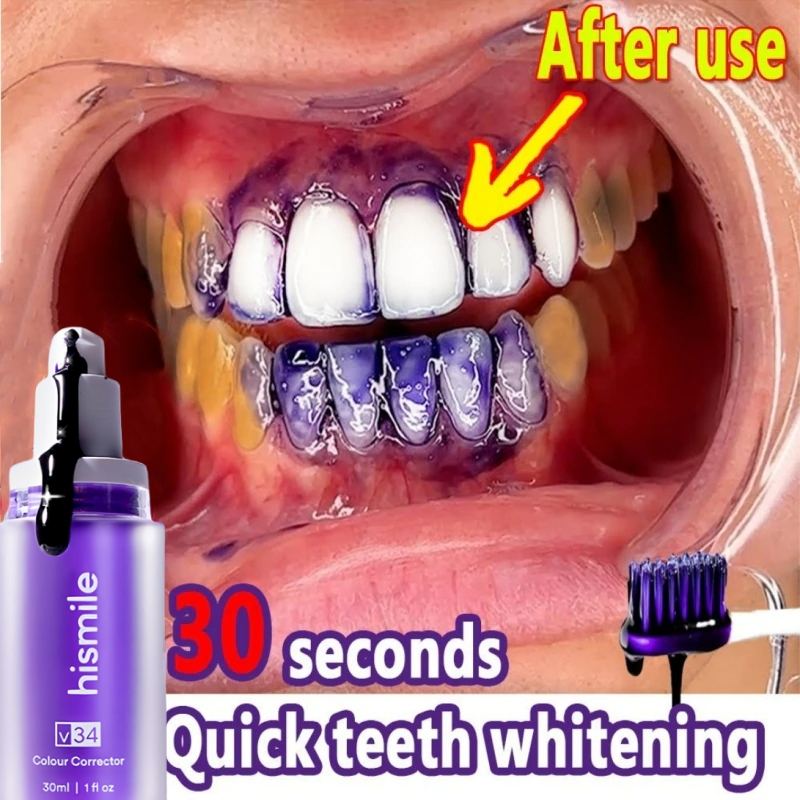 v34 colour corrector Hismile Teeth Whitening v34 my smile Toothpaste