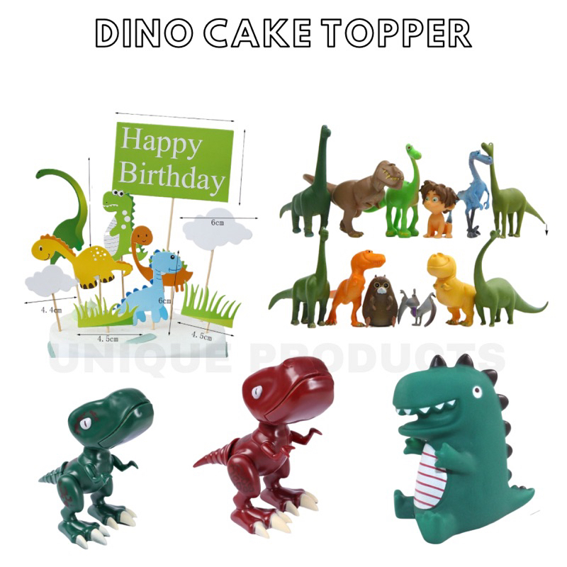 Dinosaur Birthday Cake Decor Cake Topper Hiasan Kek Dino | Shopee Malaysia