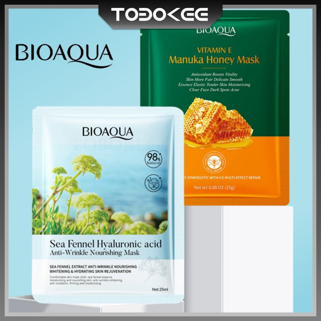 Bioaquo Face Mask Smooth Skin Whitening Care Skin Moisturize Tender AntiWrinkle Shopee Malaysia