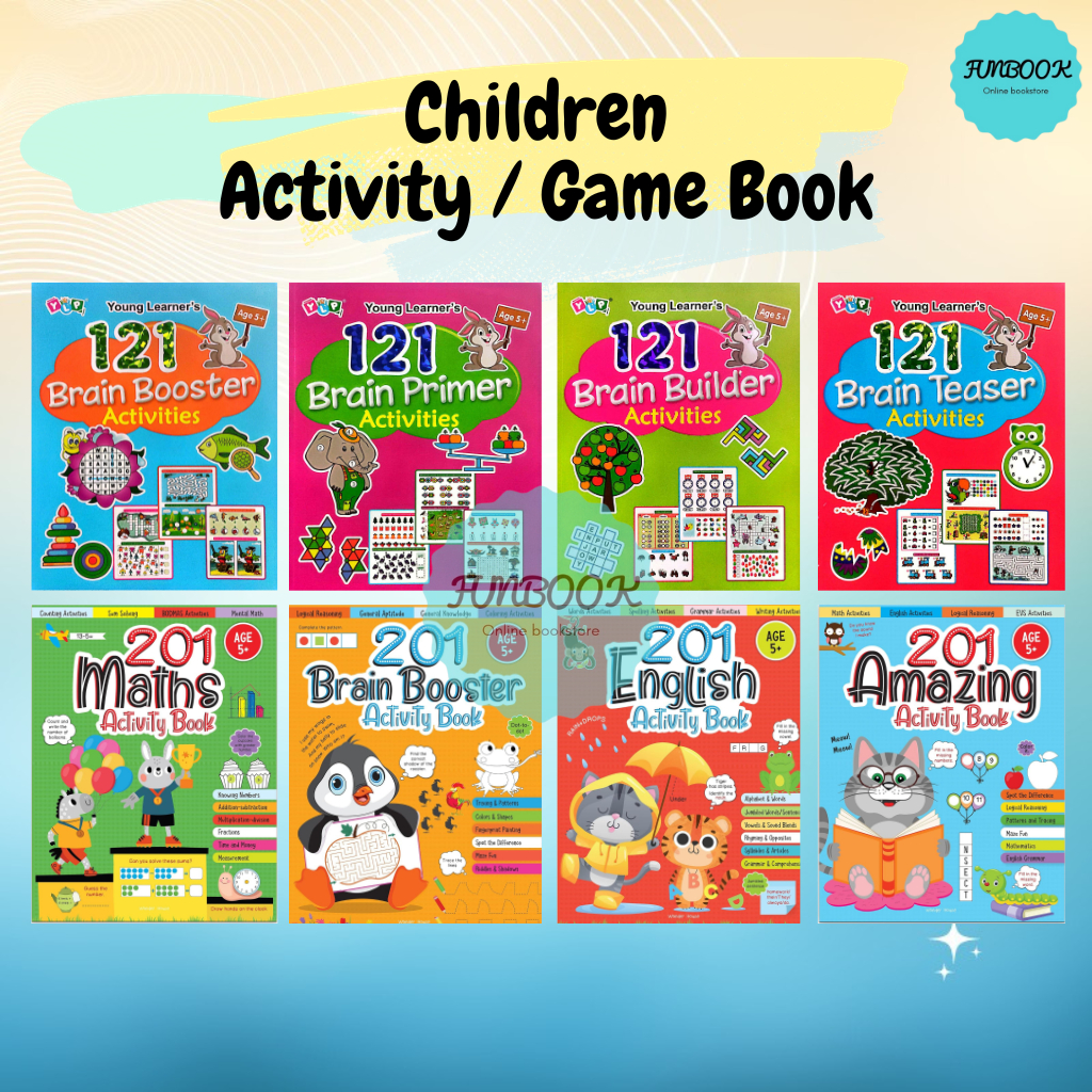 [FUNBOOK] 121 Brain Activity 201 Amazing Game Book Maths English Brain ...
