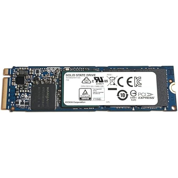 Kioxia SSD M2 512GB XG6 M.2 2280 NVMe PCIe Gen3 x4 KXG60ZNV512G Solid ...