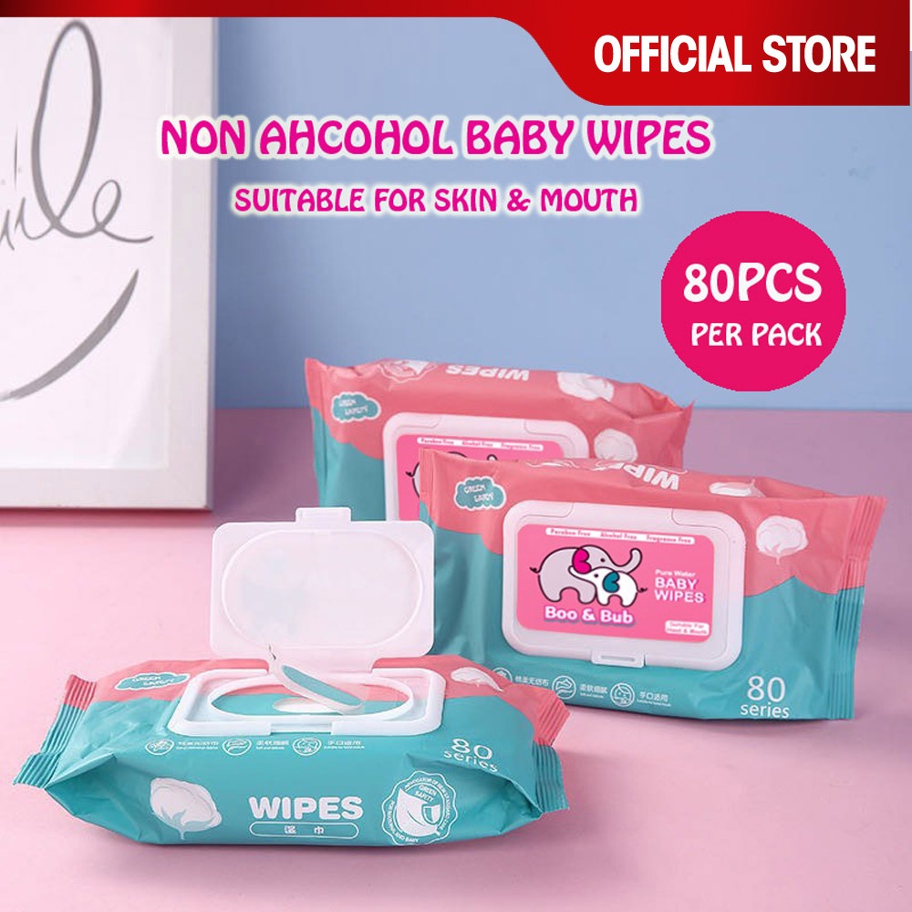80pcs Wet Tissue Baby Tisu Basah Wipe Tissue Mini Wet Tissue Wet Wipes