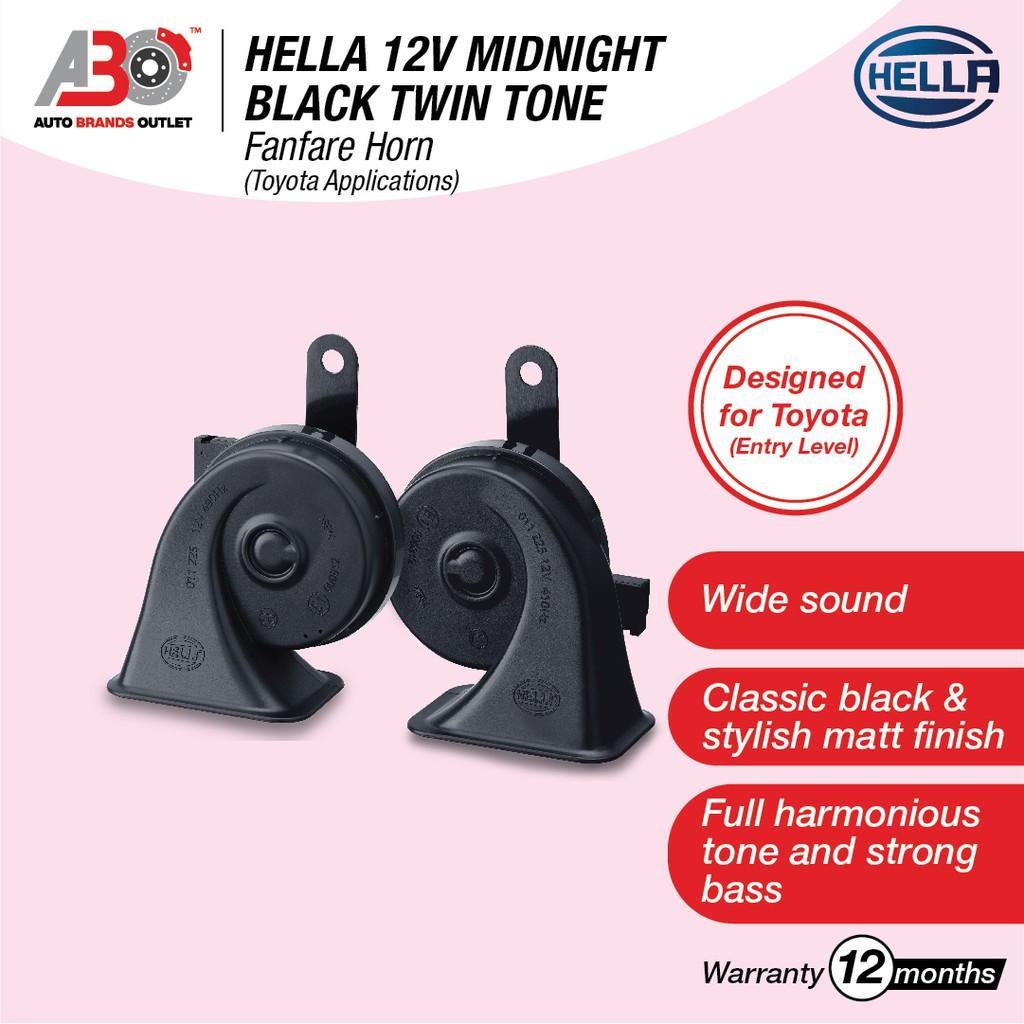 Jual Hella TE10 Set Fanfare Horn Midnight Black Twin Tone 12V