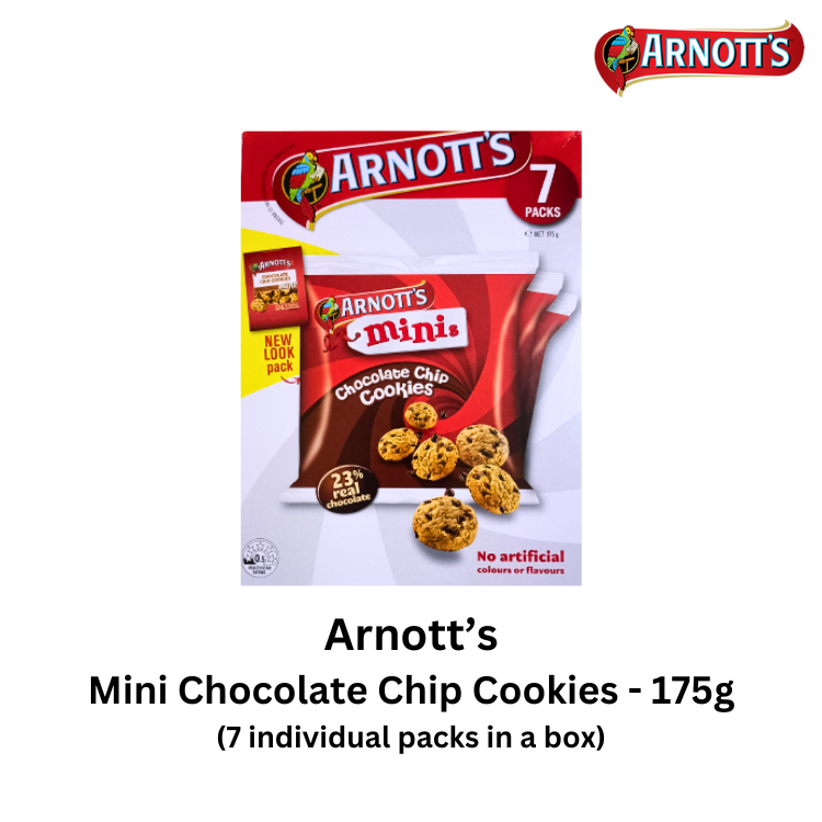 Arnott's Mini Choc Chip Cookie Multipack Biscuits 7 Pack