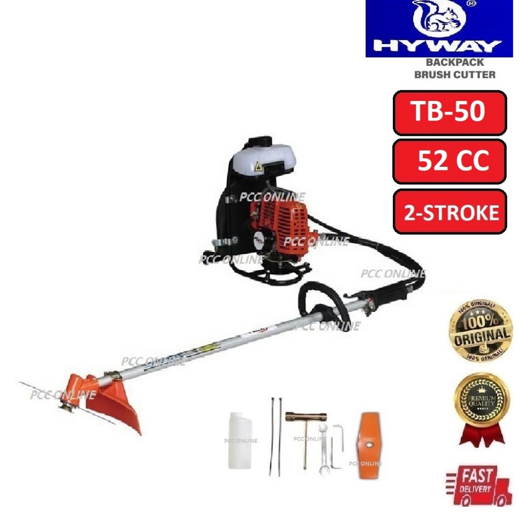 HYWAY BACKPACK GASOLINE GRASS CUTTER BRUSH CUTTER |MESIN RUMPUT TB33 ...