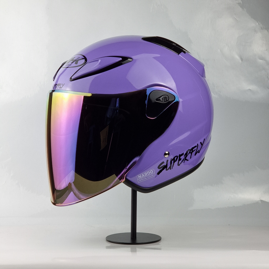 NHK HELMET X Superfly R6 V2 Solid - Nardo Purple Glossy | Shopee Malaysia