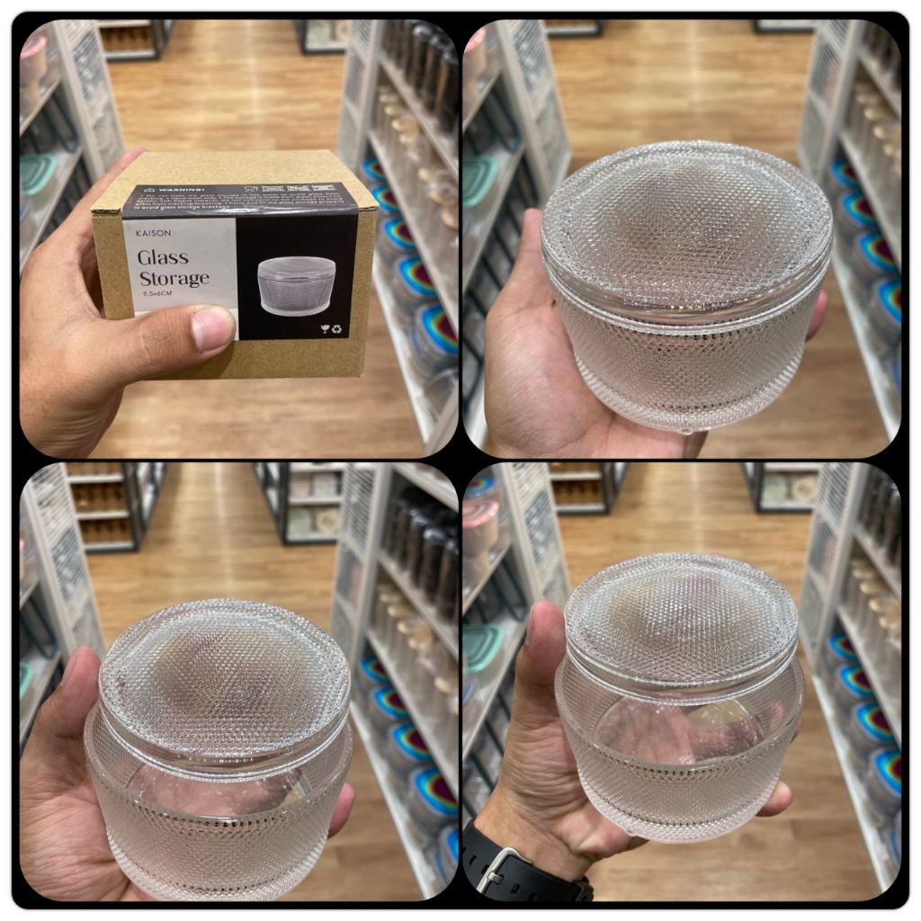 KAISON Round Glass Storage / High Quality Glass Materials Shopee Malaysia