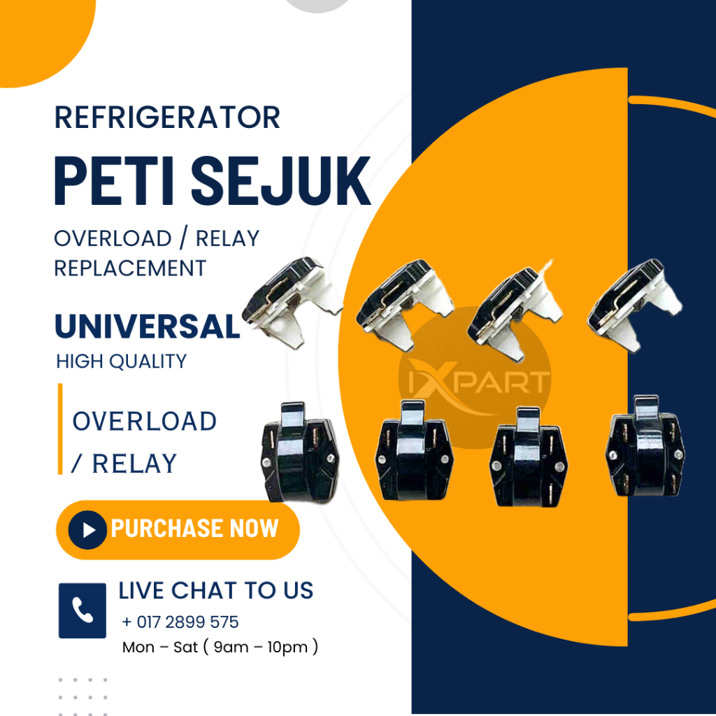 (GRADE A) REFRIGERATOR OVERLOAD / PTC RELAY Refrigerator OVERLOAD PETI