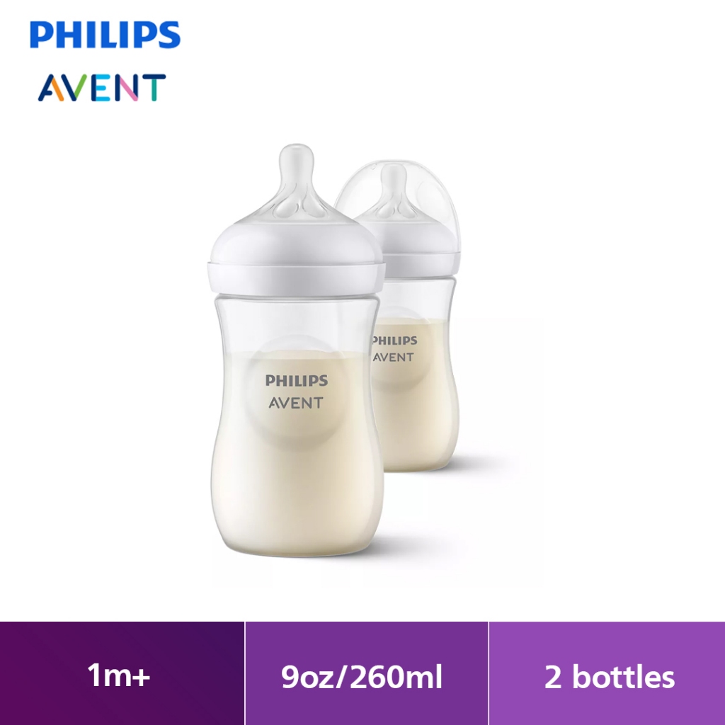 [New] Philips Avent Natural Response Baby Bottle 1m+ (9oz/260ml x 2
