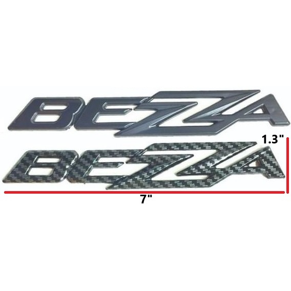 Perodua matte black & carbon look emblem logo rear bonet myvi bezza ...