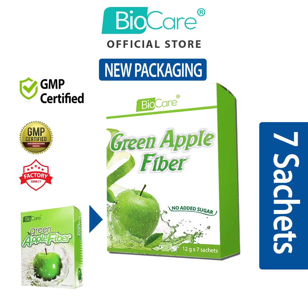 Biocare Green Apple Fiber Detox (7's x 12g) Shopee Malaysia