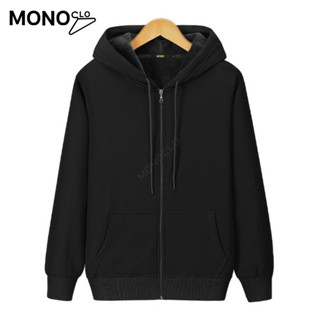 Plain black cheap zipper hoodie