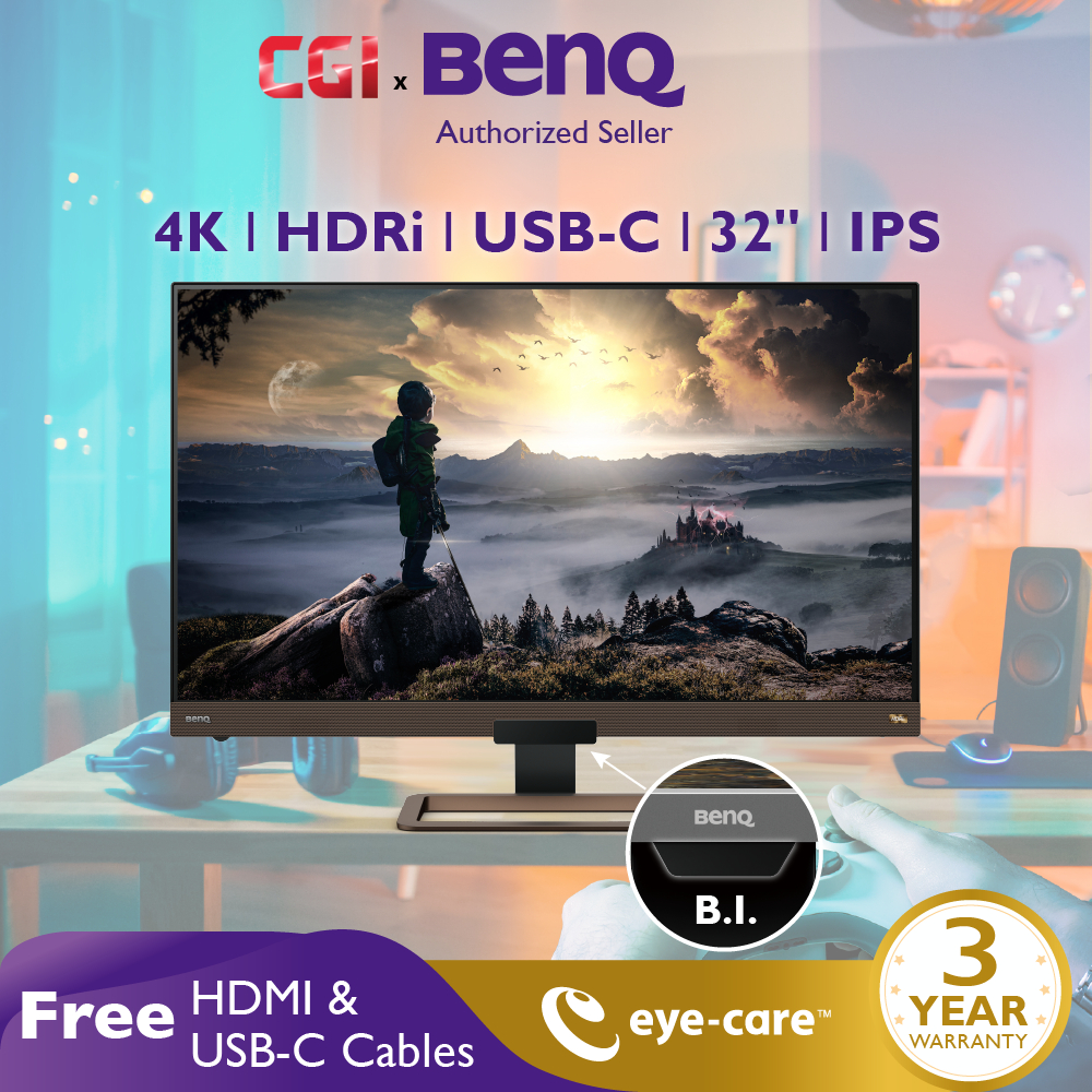 BenQ 32" EW3280U 4K UHD IPS FreeSync HDRi USBC Eye Care Monitor