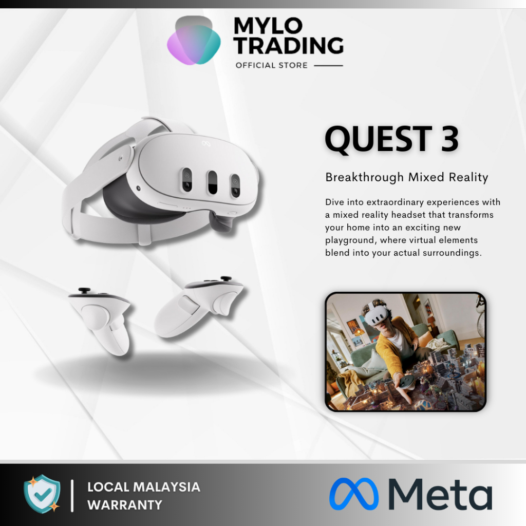 Meta Quest 3 128GB | 512GB - Breakthrough Mixed Reality - Powerful ...