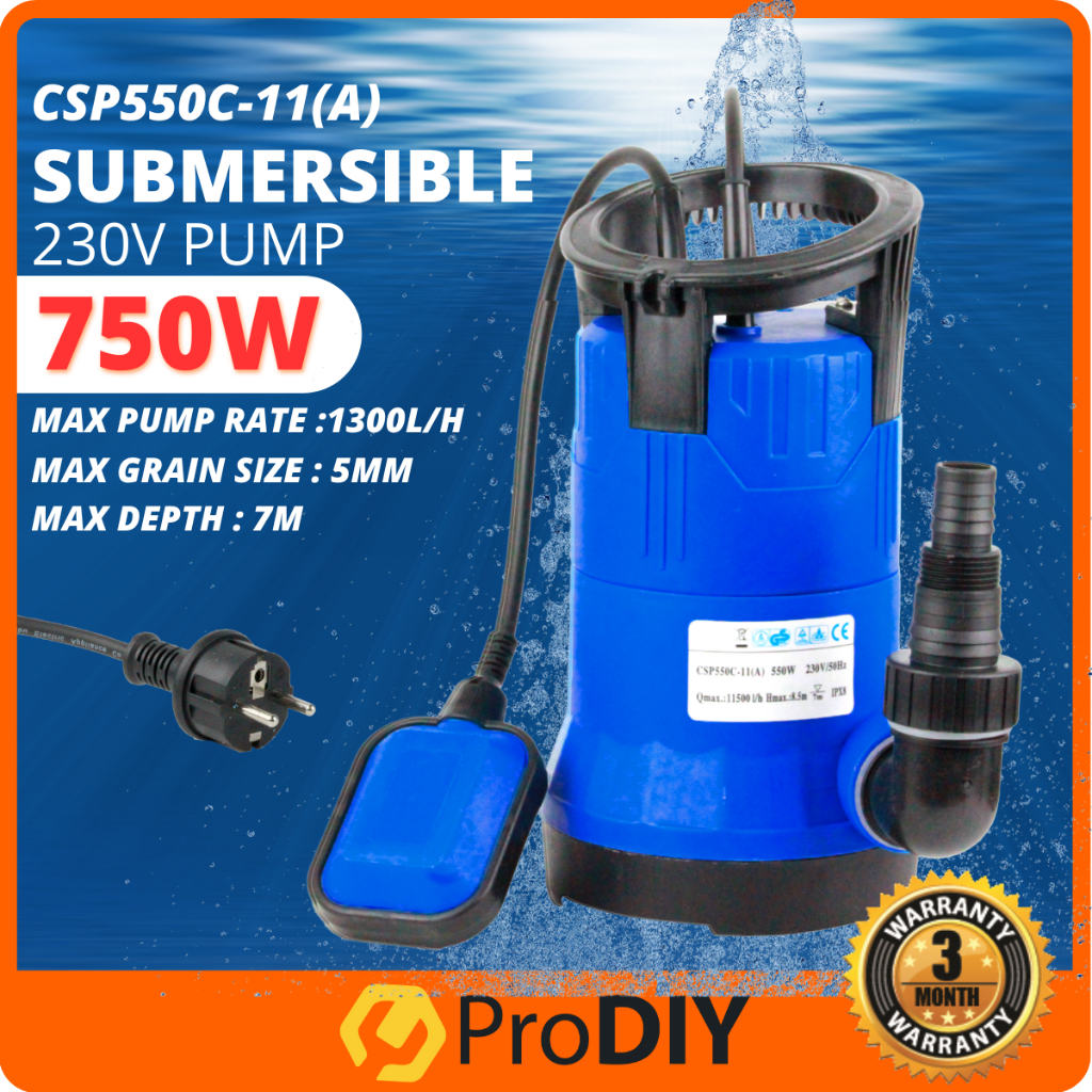 750W Automatic Submersible Water Pump With Float Switch For Garden Swimming Pool Pond Flooded