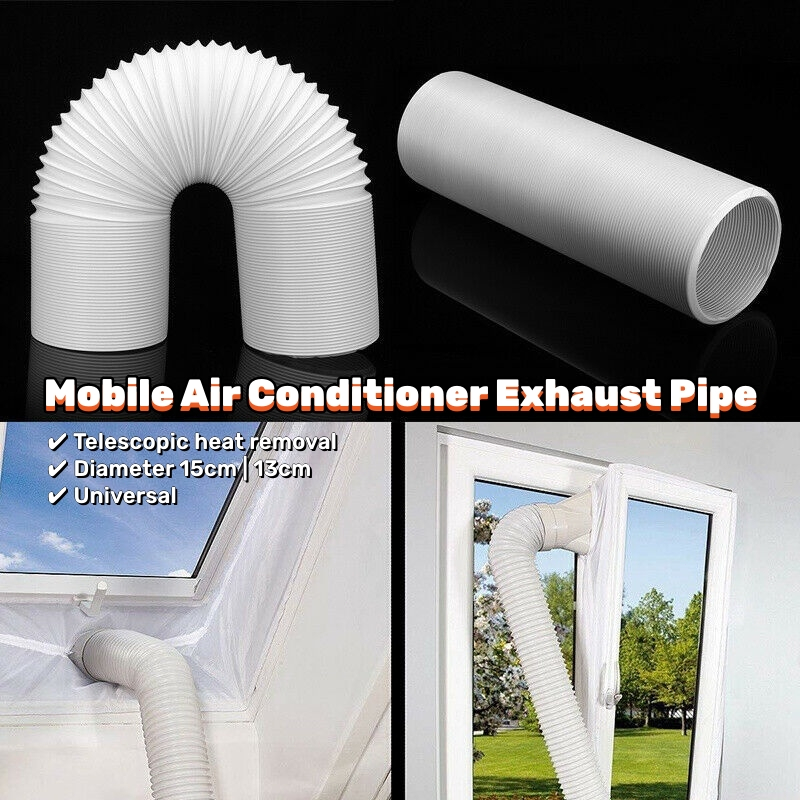 1.5M/2M Domestic Flexible Air Conditioner Exhaust Pipe Vent Hose Duct