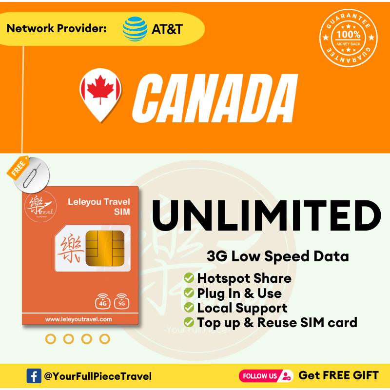 Leletravel Canada 3 10 Days 4G High Speed