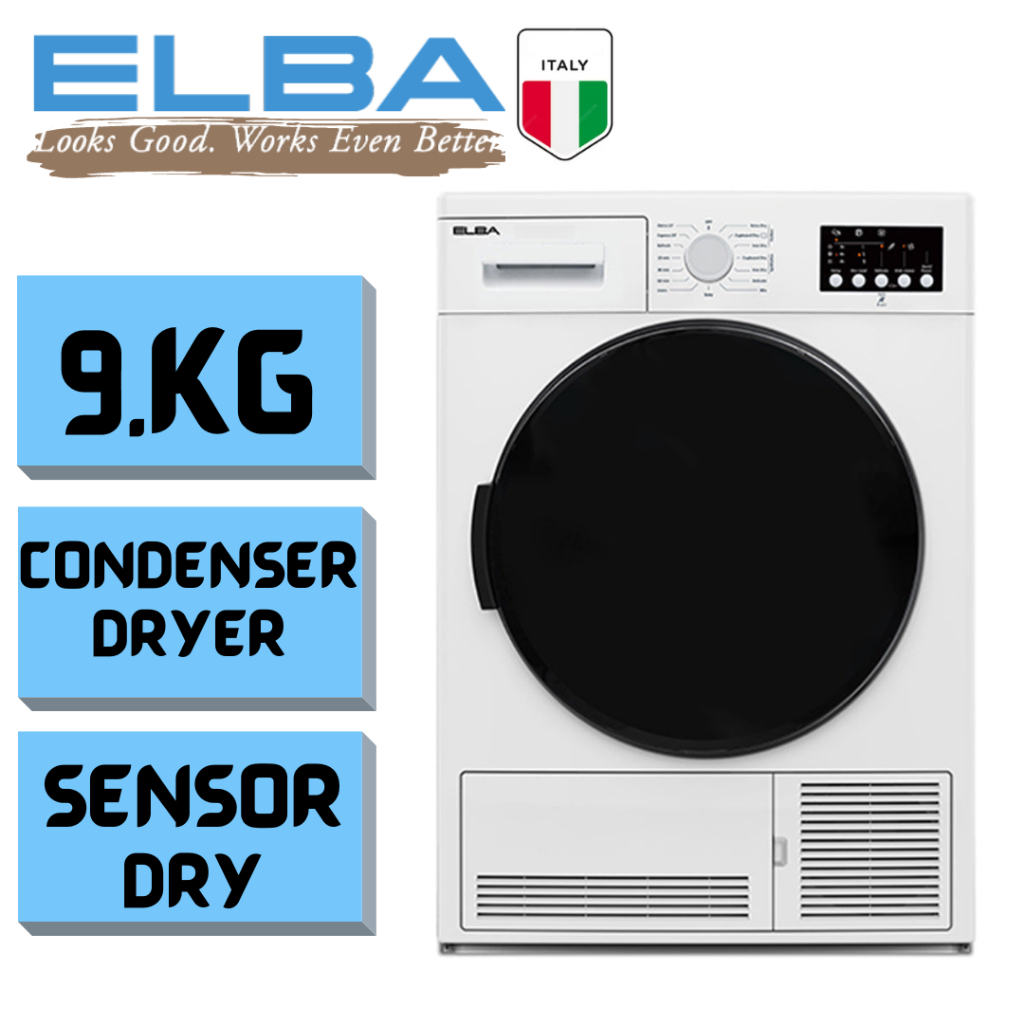 ELBA TUMBLE DRYER 9KG CONDENSER DRYER EDH9151C(WH) Shopee Malaysia