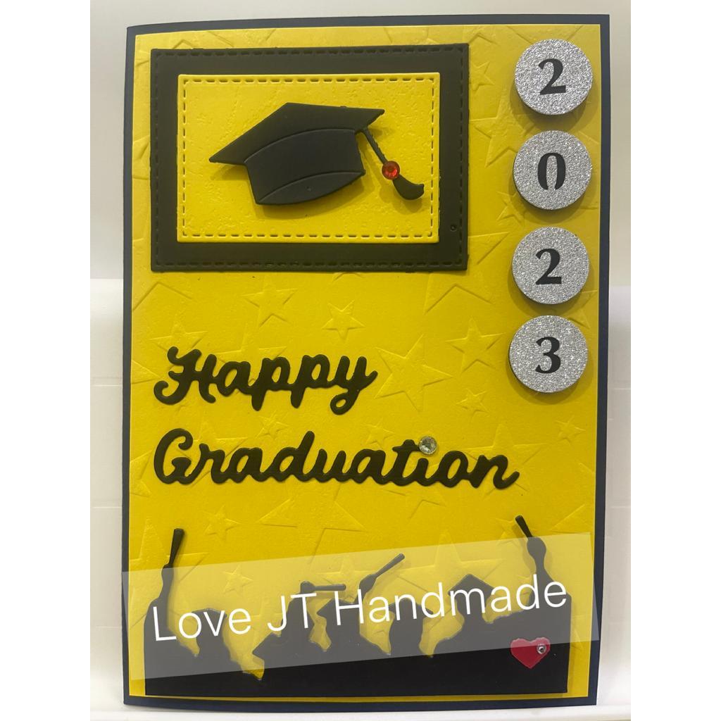 A6 Size Handmade Card Greeting Card Wishes Card Happy Graduation Card ...