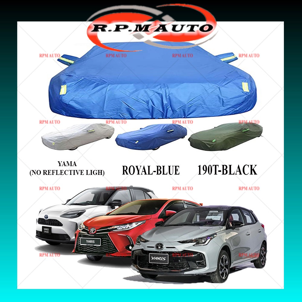 Toyota Yaris Kereta HighQuality Slimut 190T Yama cover RoyalBlue