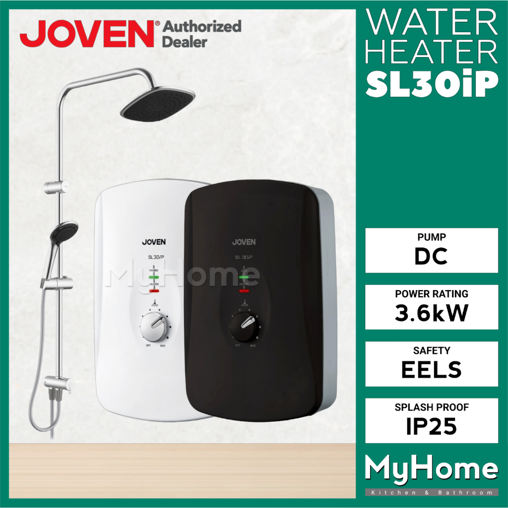 JOVEN SL30iP-RS / SL30iP DC Pump Instant Water Heater With Rain Shower ...