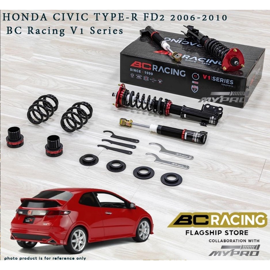 BC Racing V1 Series High Low Soft Hard Adjustable Absorber for Honda Civic TypeR FD2 20062010