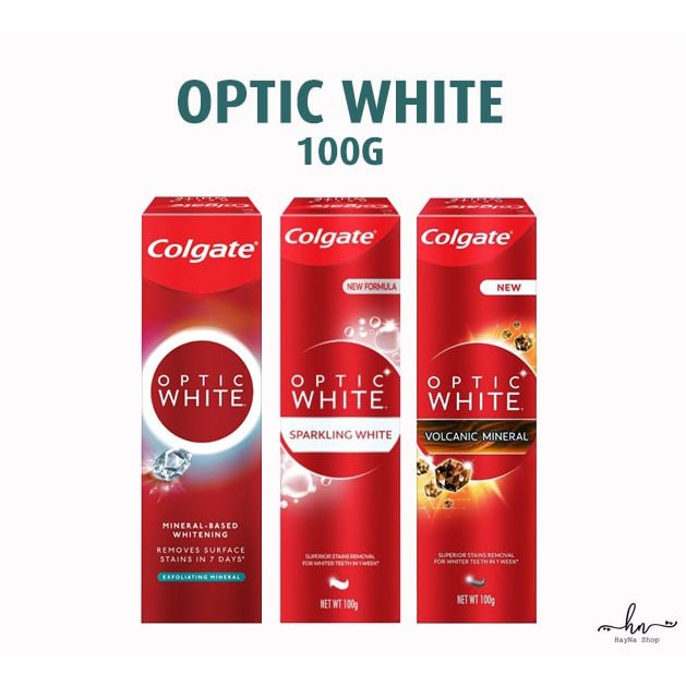 Colgate Optic White Volcanic Mineral / Sparking White / Exfoliating ...