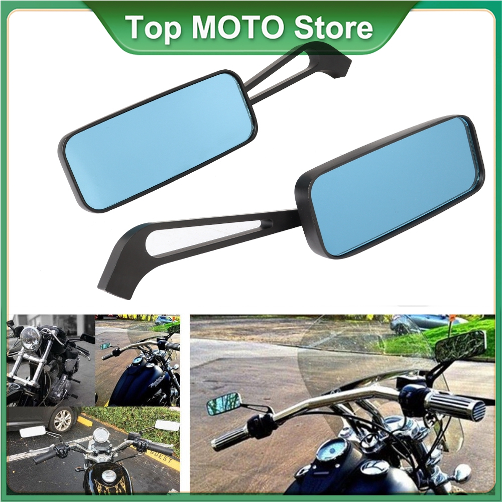 2x M8/M10 Universal Motorcycle Rearview Mirror For Harley Sportster ...