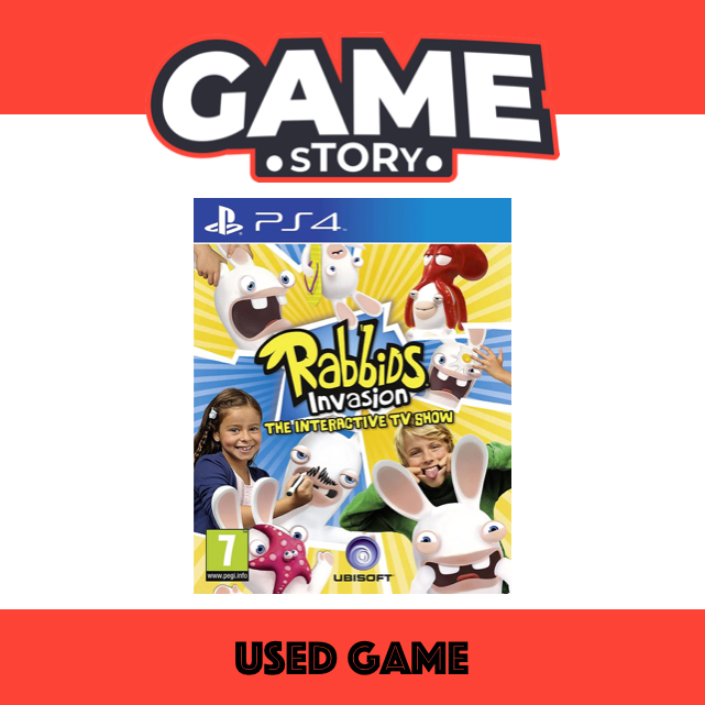 USED PS4 Rabbids Invasion The Interactive TV Show 疯狂兔子全面侵略 Game ...