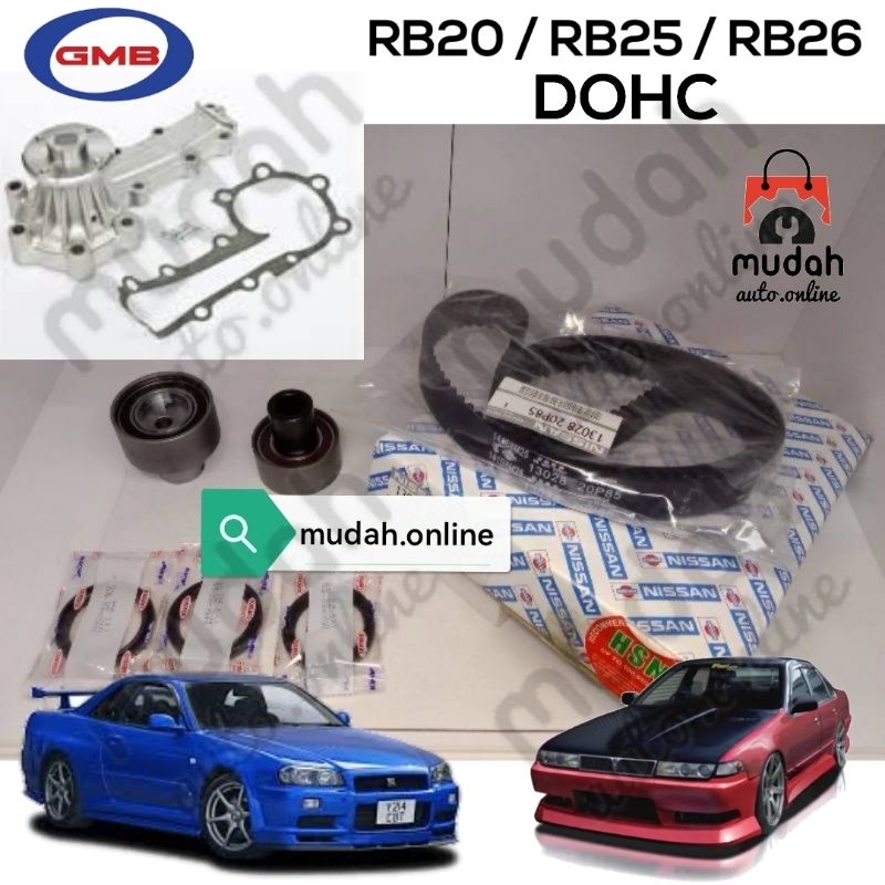 ️141S8M25 ️ Timing Belt Kit Set+Water Pump for Nissan RB20 RB25 RB26