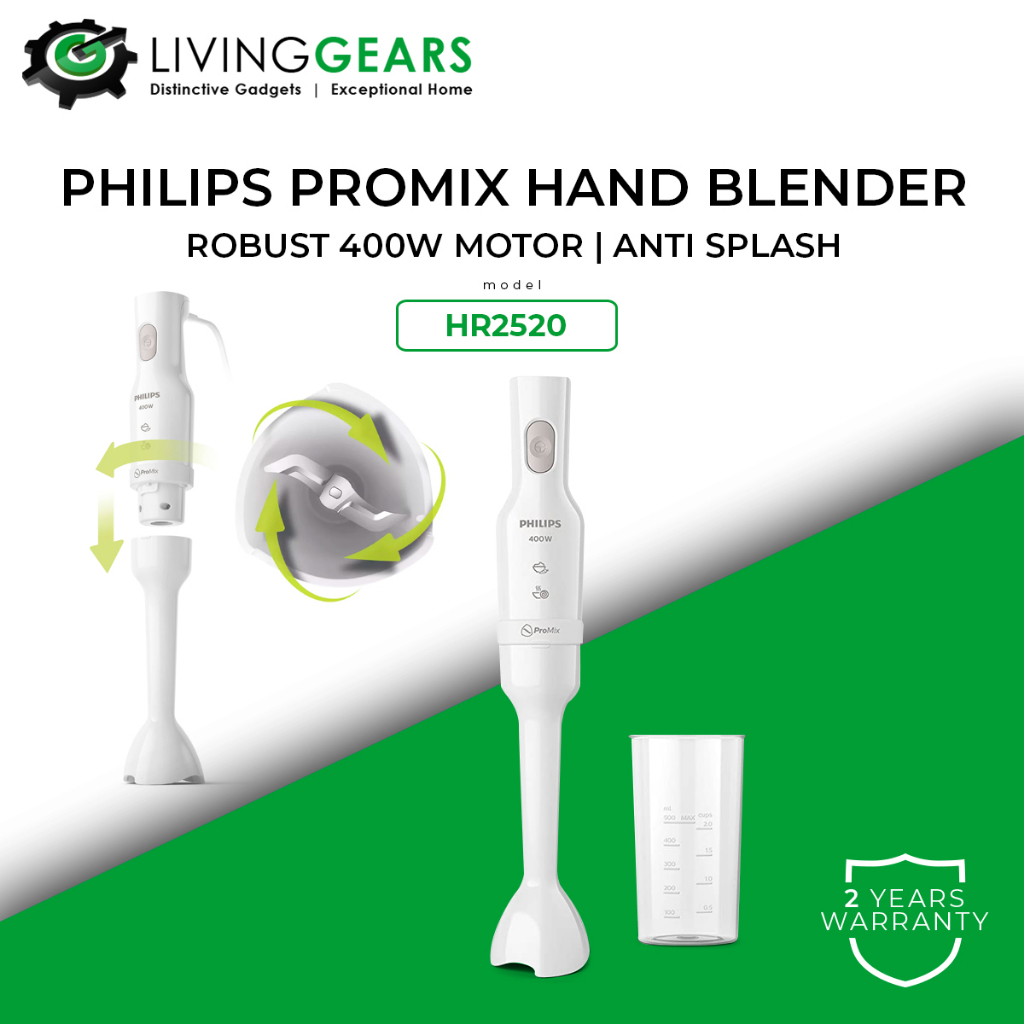 Philips ProMix Hand Blender 400W 3000 Series HR2520 Shopee Malaysia