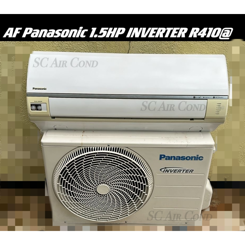 Ready Stock AF Panasonic 1.5HP Inverter Air Cond R410 GAS Installation