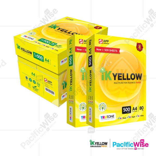 A4 Paper/Indah Kiat Paper/IK Yellow/A4 Kertas 70gsm & 80gsm(500's/Ream ...