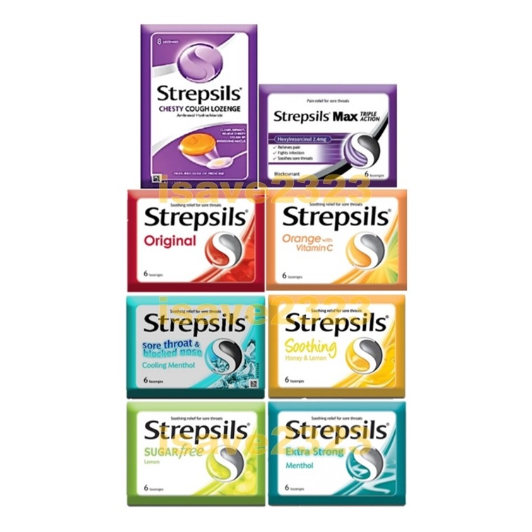 Strepsils Sore Throat Lozenges (6/8 Iozenges X 24 packs / Box ) - 8 ...