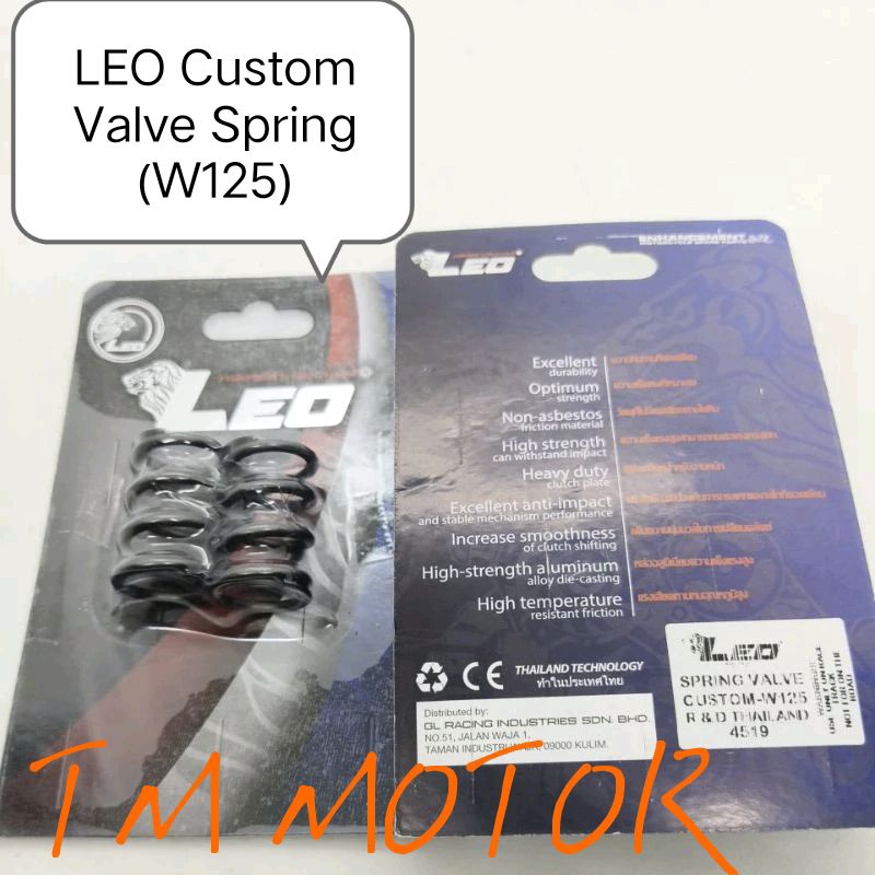 LEO Racing Spring Valve Custom (EX5/SRL115/SRL115 FI) & Wave 125/ K2
