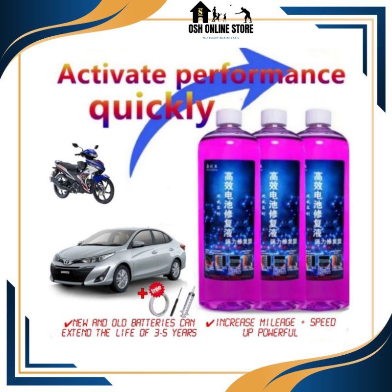 Restore battery performance OSH air bateri kereta battery acid water