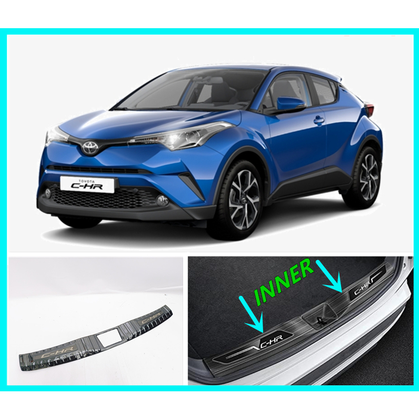 Rear Bumper Sill Cover Protector Guard Fits Toyota C-Hr 2016-2023 Chrome
