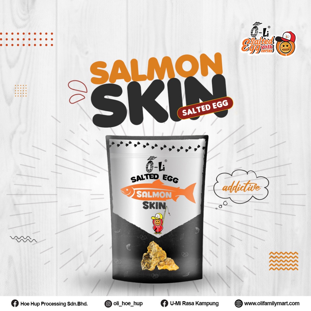 HALAL O-Li SALTED EGG SALMON SKIN 70GM *OLI* | Shopee Malaysia