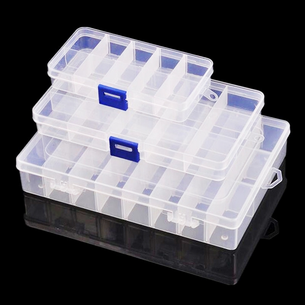 10/15/18/24 Grids Adjustable Slot Plastic Box Compartment Storage Tool ...