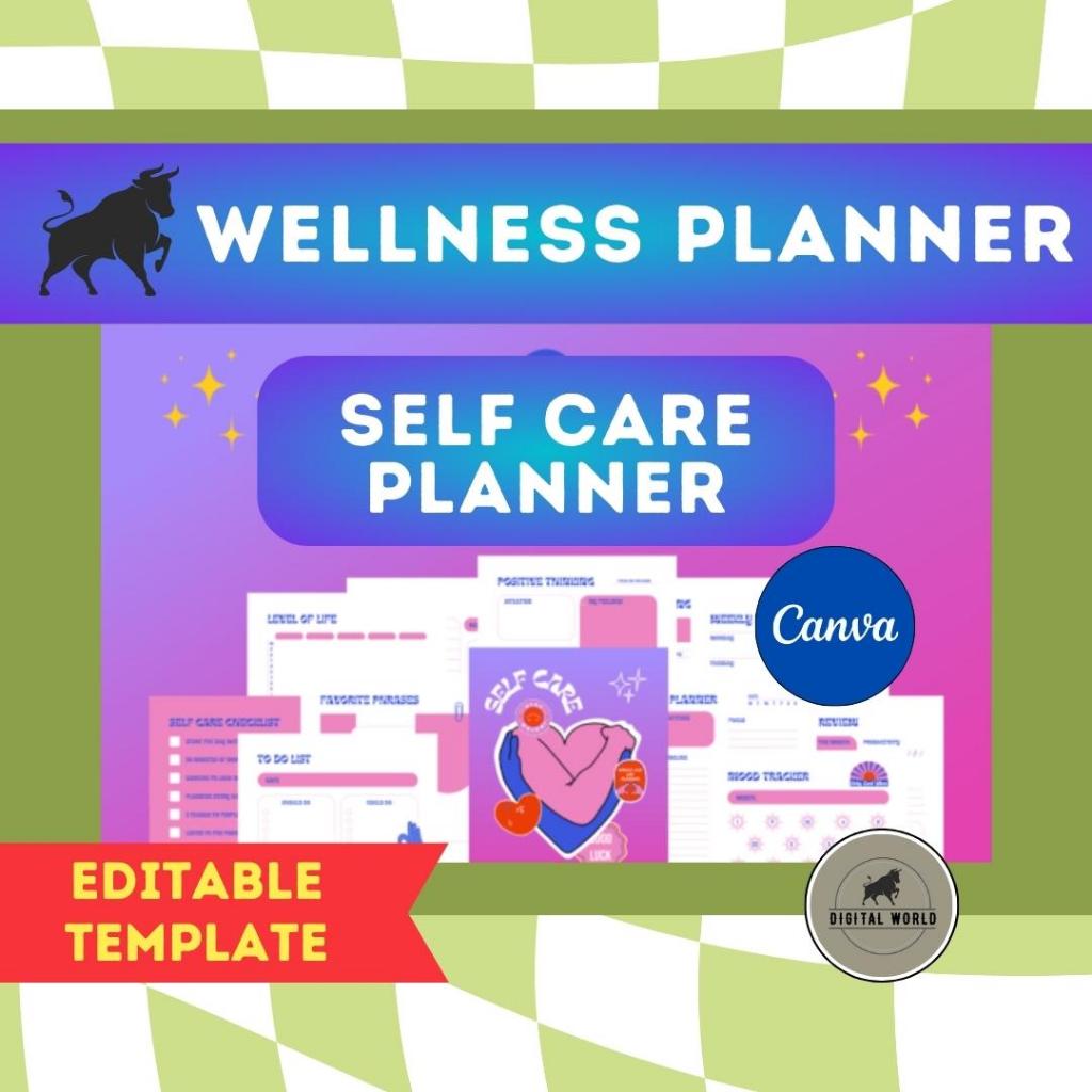 wellness-journal-canva-wellness-planner-canva-template-editable