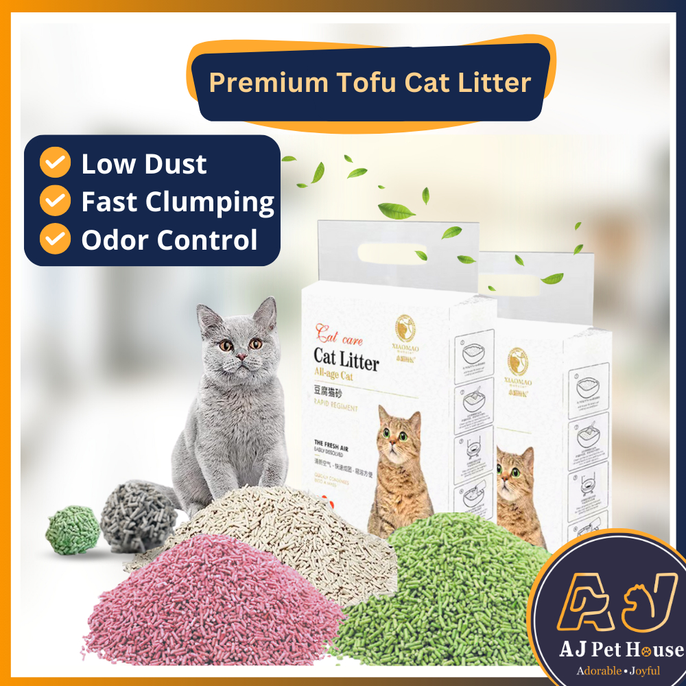 AJPET Premium Tofu Cat Litter Pasir Kucing Tofu Murah 6L Toufu Kucing