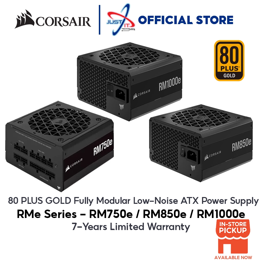CORSAIR RME RM750E(750W)/RM850E(850W)/RM1000E(1000W) SEREIS ATX 3.0 PCIE5.0  80PLUS GOLD FULL MODULAR POWER SUPPLY - PSU