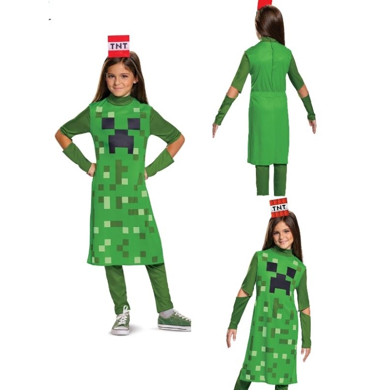 Minecraft Creeper Girls' Costume Shopee Malaysia