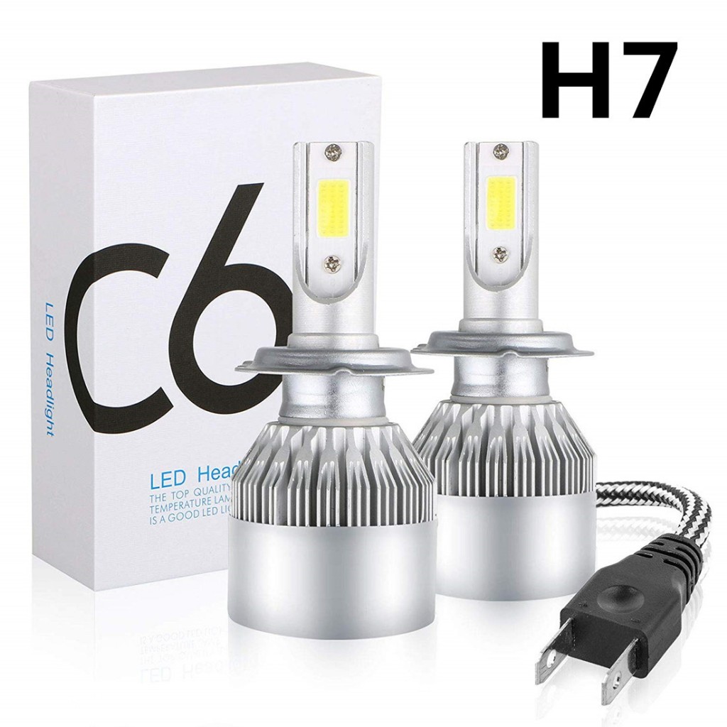 2PCS C6 H4 H7 Led Car Headlight Bulbs LED Car Lights H4 9003 6000K 36W