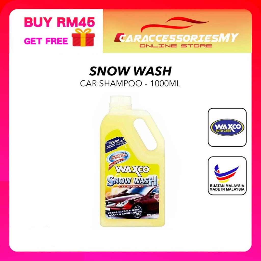 Waxco Snow Wash Car Shampoo (1L) sabun cuci kereta syampu motor bubble