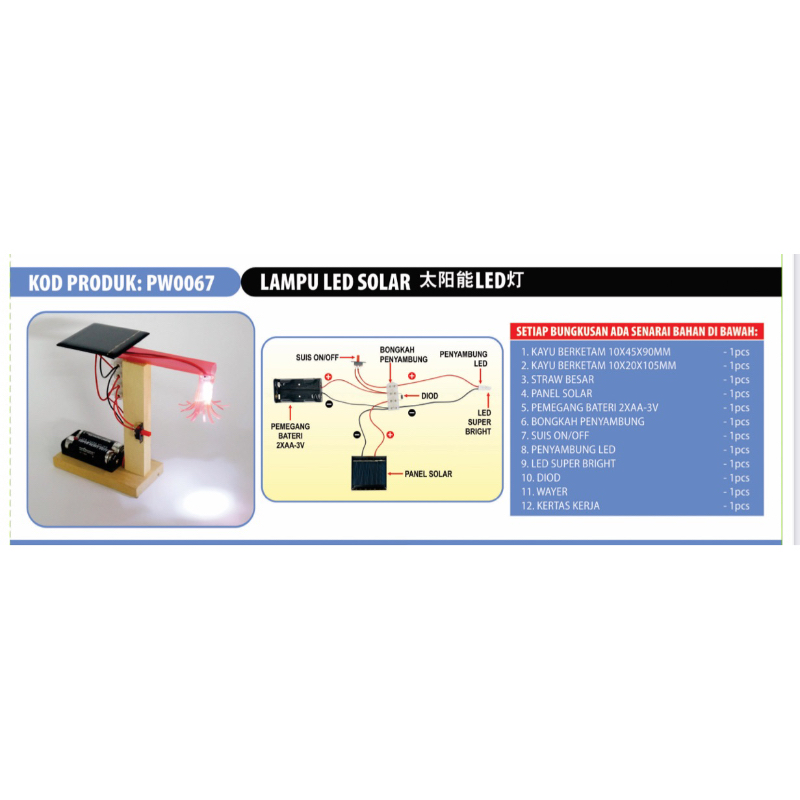 [RBT] PROJEK KIT MODEL LAMPU LED SOLAR RBT TAHUN 5 2021 TERBARU / LAMPU ...