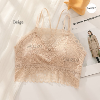 Women Lace Camisole Top Wireless Bra Lady 2250/2282 Baju Dalam Singlet  Wanita Sahzzo