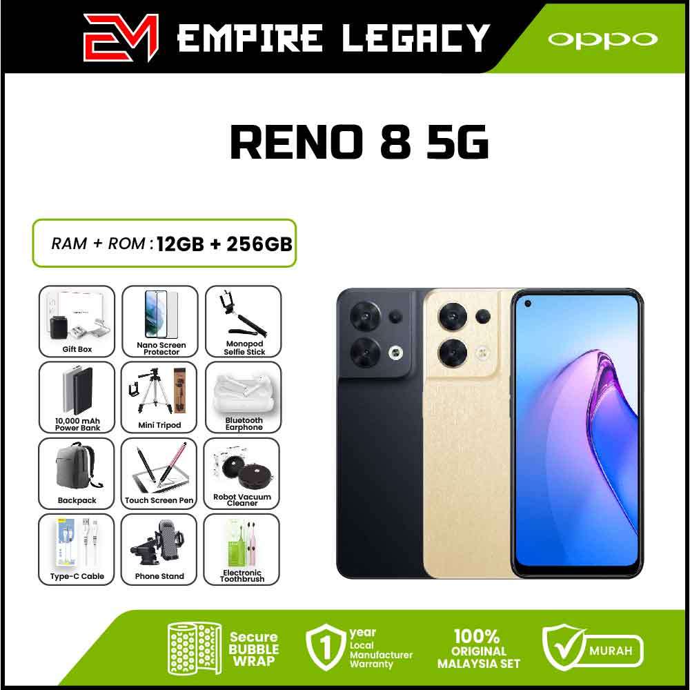 OPPO Reno 8 5G [12GB RAM 256GB ROM ] - Original OPPO Malaysia | Shopee ...