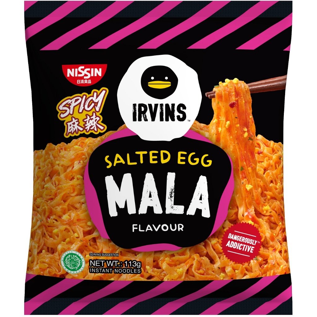 【HALAL】NISSIN x IRVINS Instant Noodles Salted Egg Spicy Salted Egg (5's ...